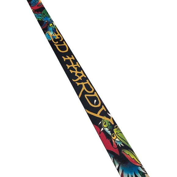 Ed Hardy Men's Dragon and Tiger Print Reversible Black Belt - Picture 5 of 7